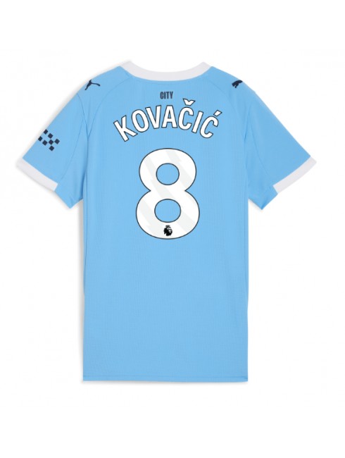 Manchester City Mateo Kovacic #8 Heimtrikot für Frauen 2025-26 Kurzarm Manchester City Mateo Kovacic #8 Heimtrikot für Frauen 2025-26 Kurzarm